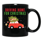 Driving Home For Christmas Black Coffee Mug, Gift Coffee Mug - Black