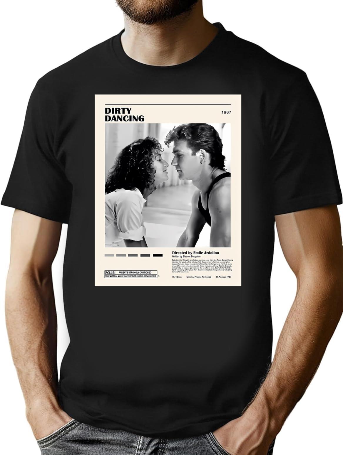 Drty Dancng Vintage T-Shirt for Men & Women, T-Shirts Graphic Tee - Black