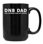 Drum And Bass Dad Drum Bass Funny Dnb Dad Black Coffee Mug, Gift Coffee Mug