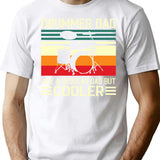 Drummer Dad Like A Regular Dad But Cooler - Vintage Retro Drums Drummer Father Gift T-Shirt for Men & Women, T-Shirts Graphic Tee - White