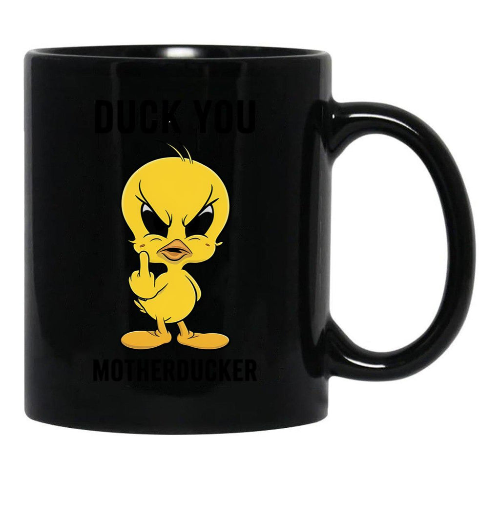 Duck You Motherducker Black Coffee Mug, Gift Coffee Mug - Black