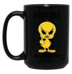 Duck You Motherducker Black Coffee Mug, Gift Coffee Mug