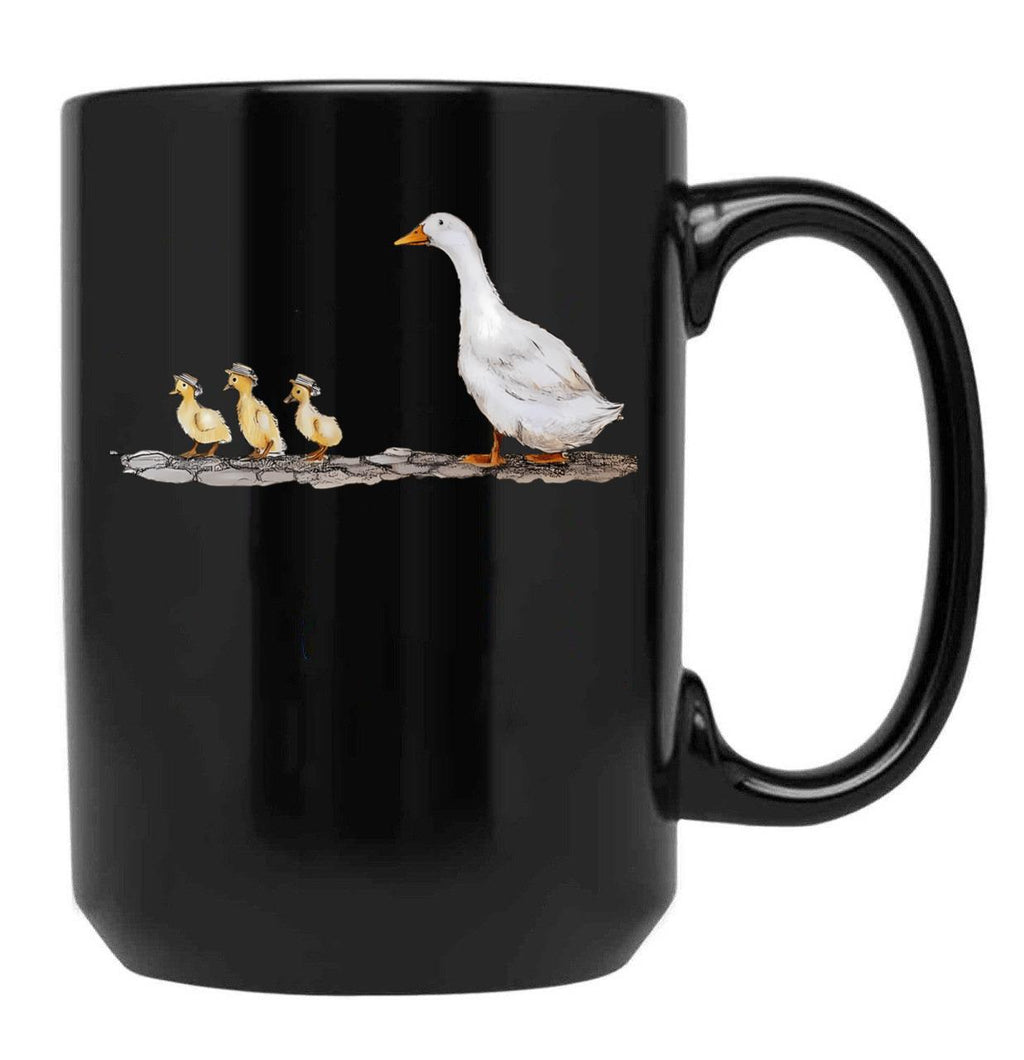Duck Black Coffee Mug, Gift Coffee Mug