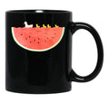 Duckies And Watermelon Black Coffee Mug, Gift Coffee Mug - Black