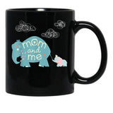 Dumbo Cute Elephant Mom And Me Mother'S Day Black Coffee Mug, Gift Coffee Mug - Black