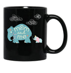 Dumbo Cute Elephant Mom And Me Mother'S Day Black Coffee Mug, Gift Coffee Mug - Black