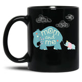 Dumbo Cute Elephant Mom And Me Mother'S Day Black Coffee Mug, Gift Coffee Mug - Black