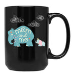 Dumbo Cute Elephant Mom And Me Mother'S Day Black Coffee Mug, Gift Coffee Mug