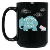 Dumbo Cute Elephant Mom And Me Mother'S Day Black Coffee Mug, Gift Coffee Mug