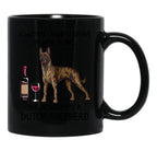 Dutch Shepherd And Wine Funny Gift For Dog Mom Black Coffee Mug, Gift Coffee Mug - Black