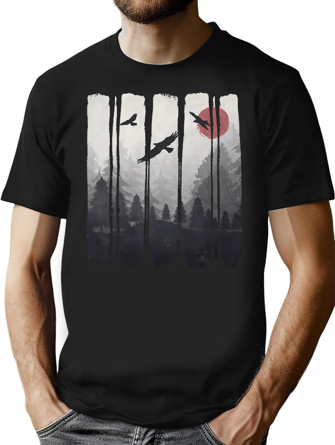Eagleland T-Shirt for Men & Women, T-Shirts Graphic Tee - Black