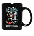 Eagles Super Bowl LIX 2025 Champions 3D Black Coffee Mug, Gift Coffee Mug - Black