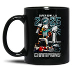 Eagles Super Bowl LIX 2025 Champions 3D Black Coffee Mug, Gift Coffee Mug