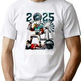 Eagles Super Bowl LIX 2025 Champions 3D Shirt Premium Heavyweight Cotton T-Shirt - White