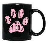 Easily Distracted By Dogs Black Coffee Mug, Gift Coffee Mug - Black