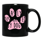 Easily Distracted By Dogs Black Coffee Mug, Gift Coffee Mug - Black