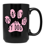 Easily Distracted By Dogs Black Coffee Mug, Gift Coffee Mug