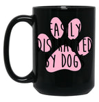 Easily Distracted By Dogs Black Coffee Mug, Gift Coffee Mug