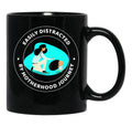 Easily Distracted By Motherhood Journey Black Coffee Mug, Gift Coffee Mug - Black