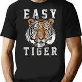 Easy Tiger Distressed T-Shirt for Men & Women, T-Shirts Graphic Tee - Black