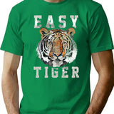 Easy Tiger Distressed T-Shirt for Men & Women, T-Shirts Graphic Tee - Green