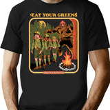 Eat Your Greens T-Shirt for Men & Women, T-Shirts Graphic Tee - Black