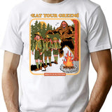 Eat Your Greens T-Shirt for Men & Women, T-Shirts Graphic Tee - White
