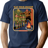 Eat Your Greens T-Shirt for Men & Women, T-Shirts Graphic Tee - Navy