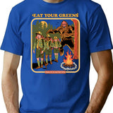 Eat Your Greens T-Shirt for Men & Women, T-Shirts Graphic Tee - Blue