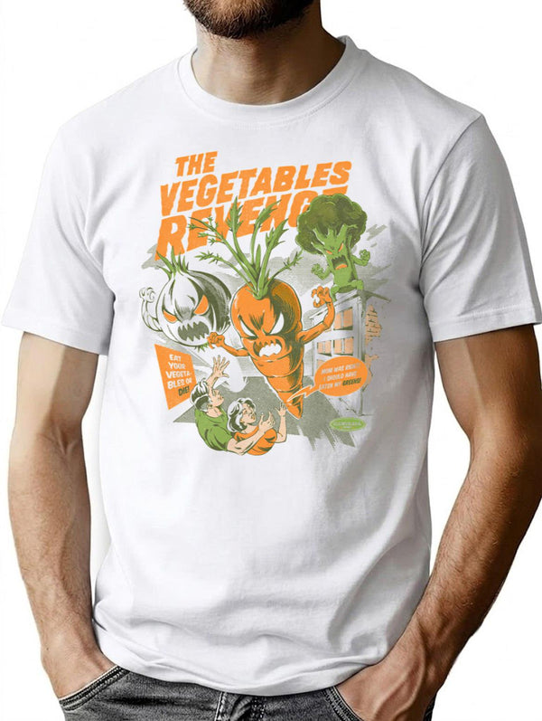 Eat Your Vegetables T-Shirt for Men & Women, T-Shirts Graphic Tee - White