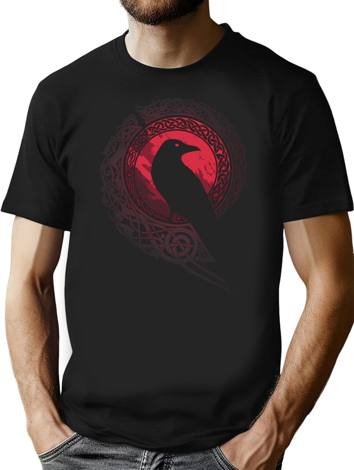 Edda T-Shirt for Men & Women, T-Shirts Graphic Tee - Black