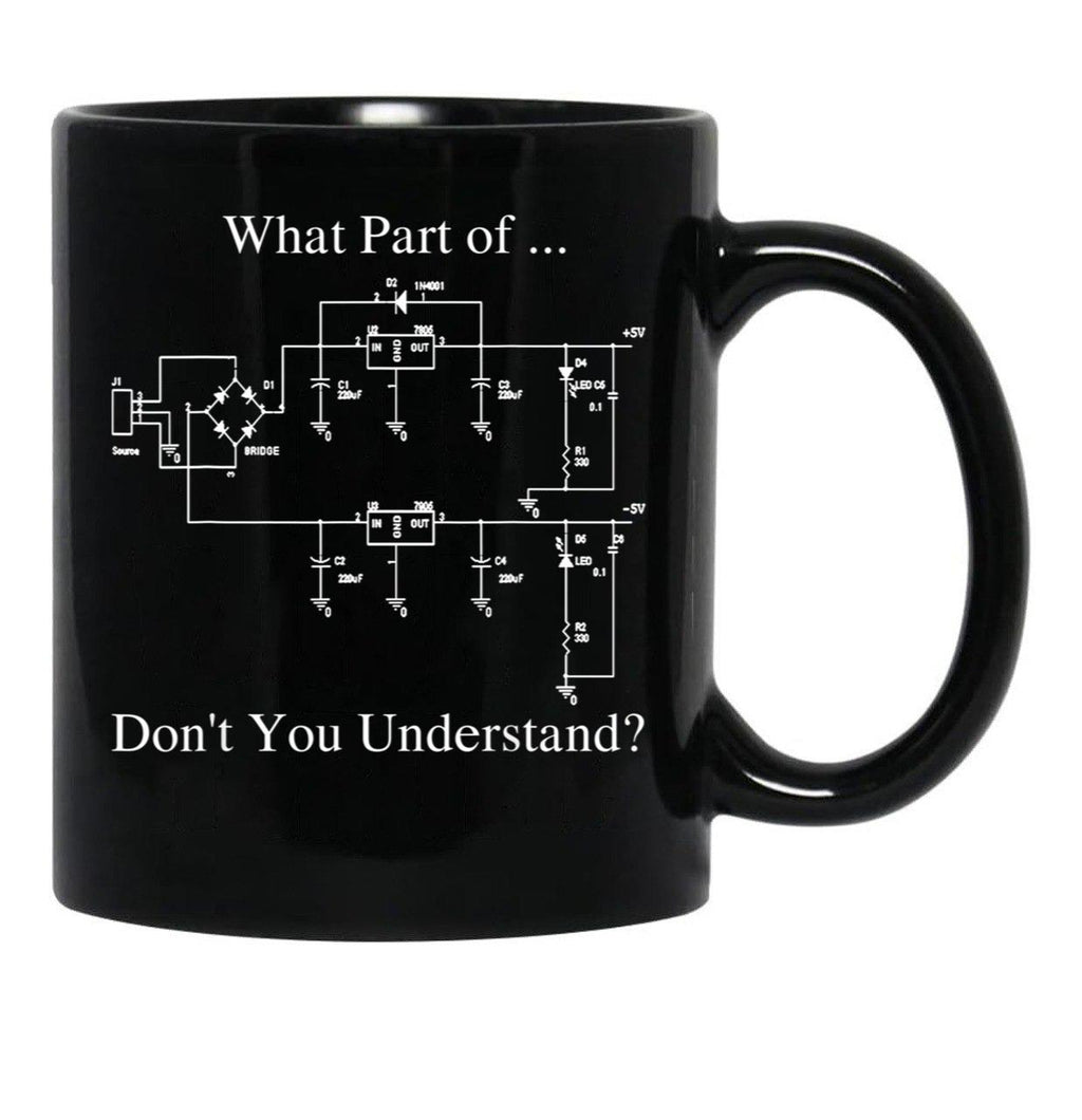 Electrical Engineer Gift Funny Engineering Sarcasm Black Coffee Mug, Gift Coffee Mug - Black