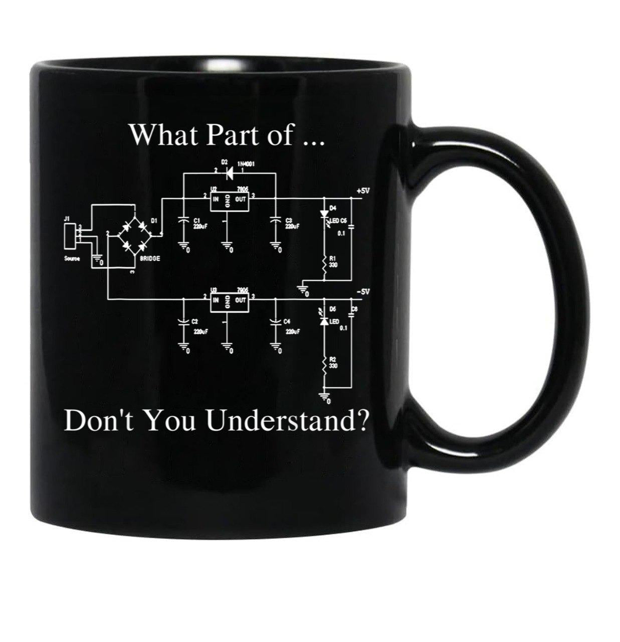 Electrical Engineer Gift Funny Engineering Sarcasm Black Coffee Mug, Gift Coffee Mug - Black