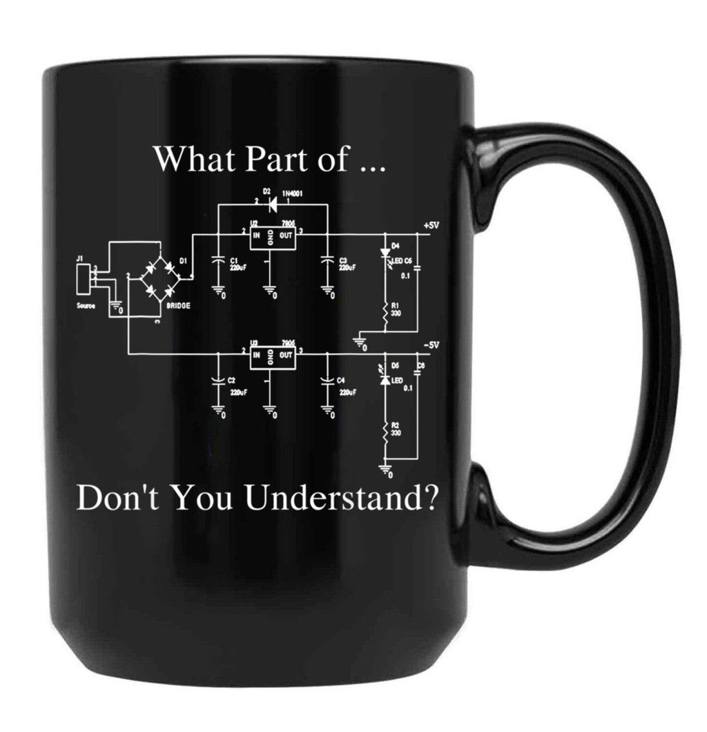 Electrical Engineer Gift Funny Engineering Sarcasm Black Coffee Mug, Gift Coffee Mug