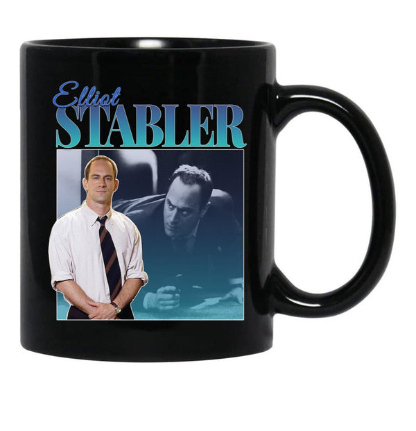 Elliot Stabler 90S Inspired Vintage Homage Black Coffee Mug, Gift Coffee Mug - Black