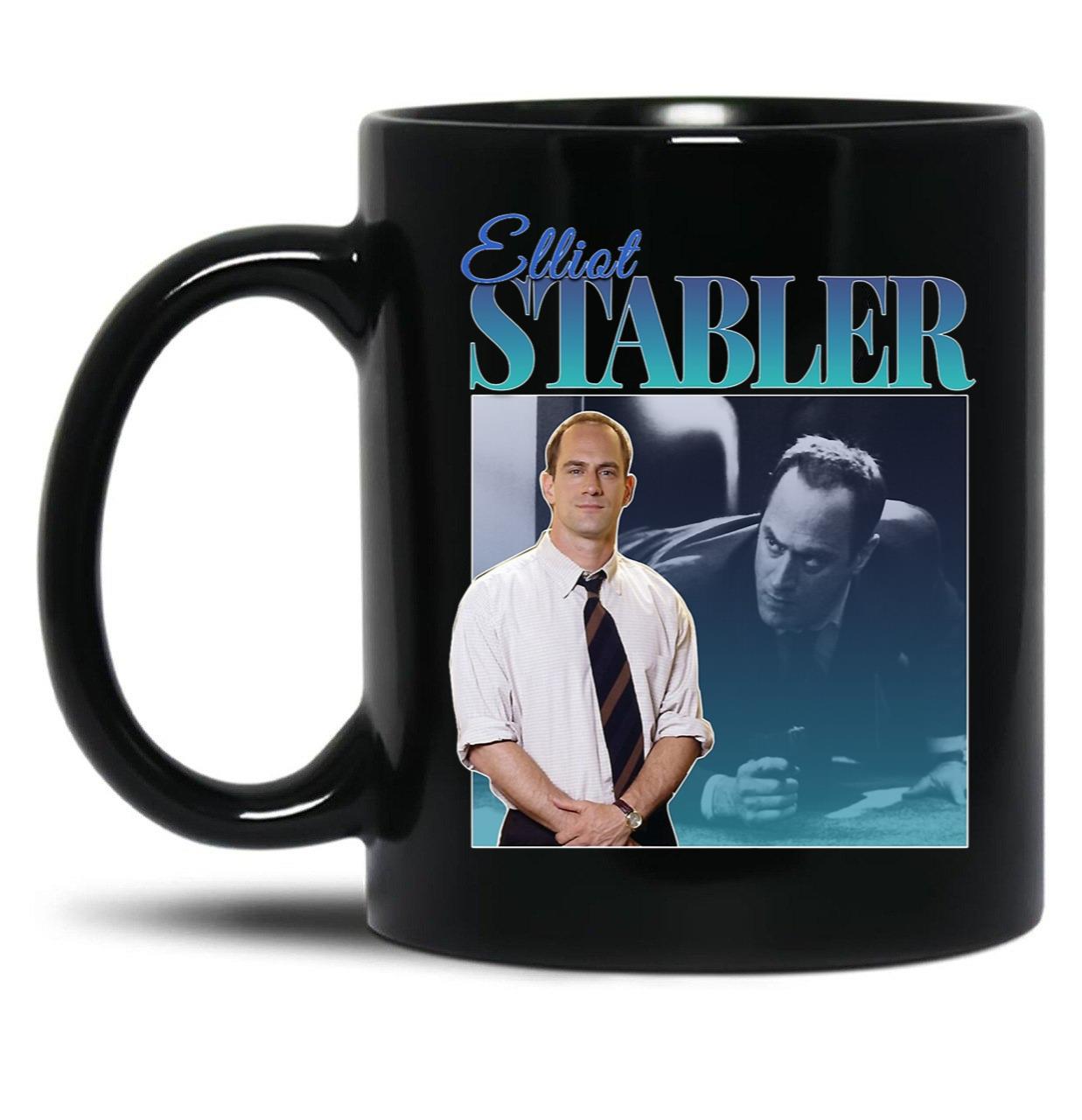 Elliot Stabler 90S Inspired Vintage Homage Black Coffee Mug, Gift Coffee Mug