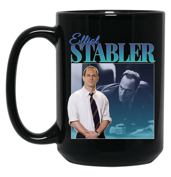 Elliot Stabler 90S Inspired Vintage Homage Black Coffee Mug, Gift Coffee Mug - Black