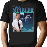 Elliot Stabler 90S Inspired Vintage Homage Premium Heavyweight Cotton T-Shirt - Black