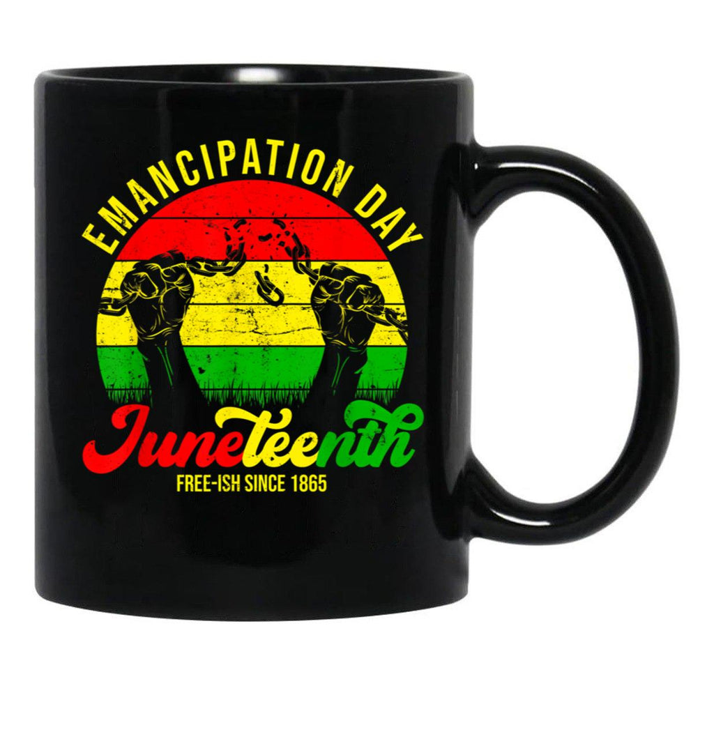 Emancipation Day Juneteenth Free-Ish Since 1965 Mug For Mens For Women Juneteenth Melanin Gift Black Coffee Mug - Black