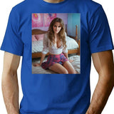 Emma Watson (2) Premium Heavyweight Cotton T-Shirt - Blue