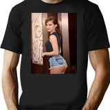 Emma Watson (3) Premium Heavyweight Cotton T-Shirt - Black