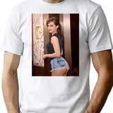 Emma Watson (3) Premium Heavyweight Cotton T-Shirt - White