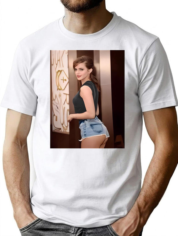Emma Watson (3) Premium Heavyweight Cotton T-Shirt - White