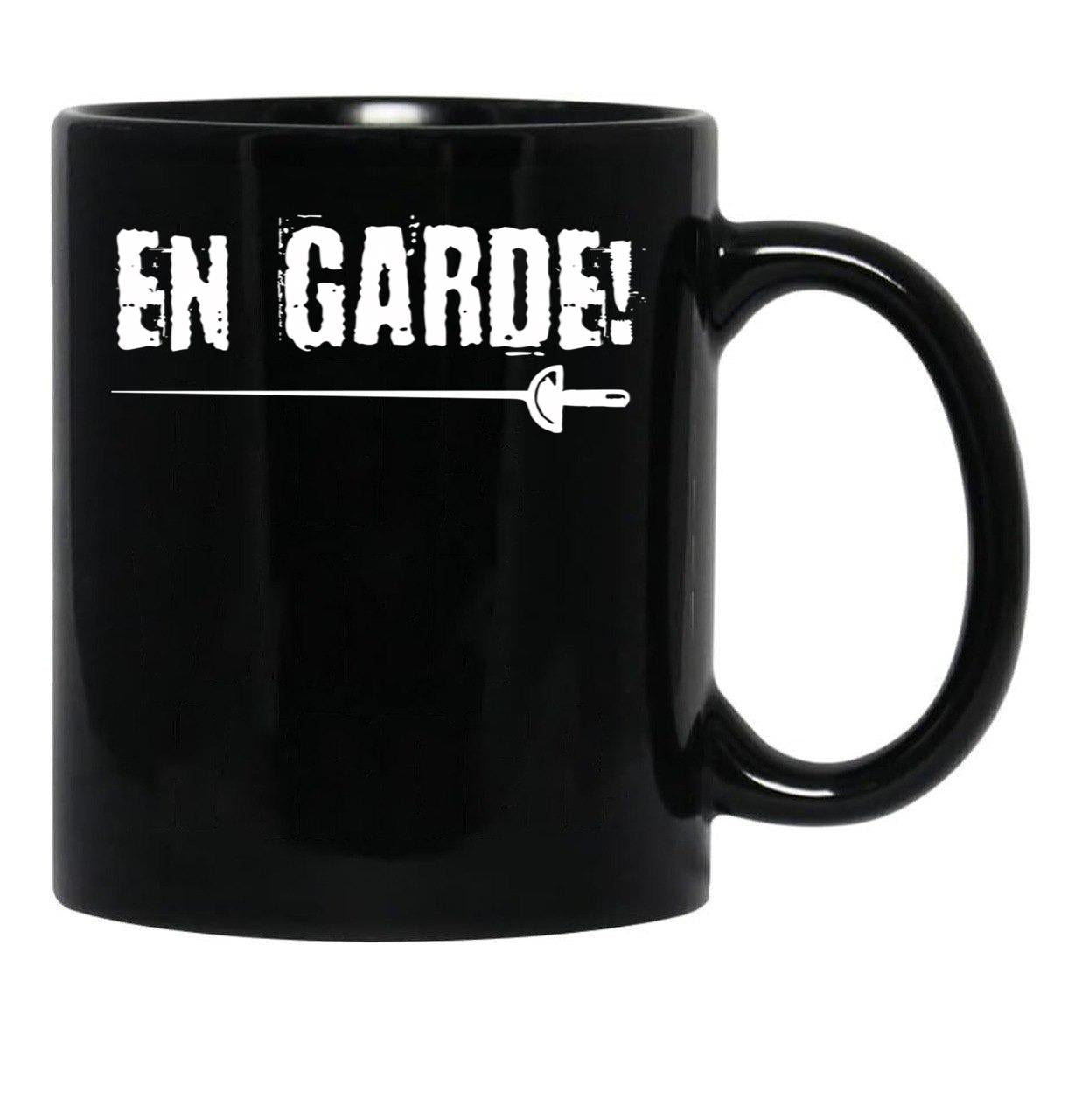 En Garde T-Shirt Funny Fencer Gift Black Coffee Mug, Gift Coffee Mug - Black