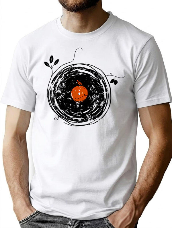 Enchanting Vinyl Records Vintage T-Shirt for Men & Women, T-Shirts Graphic Tee - White