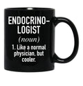 Endocrinologist Defined Black Coffee Mug, Gift Coffee Mug - Black