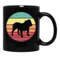 English Bulldog Vintage Retro Sunset Black Coffee Mug, Gift Coffee Mug - Black