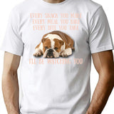 English Bulldogs Every Snack You Make Every Meal You Bake Every Bite You Take I'Ll Be Watching You T-Shirt for Men & Women, T-Shirts Graphic Tee - White
