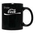 Enjoy Cock Funny Parody Essential Black Coffee Mug, Gift Coffee Mug - Black