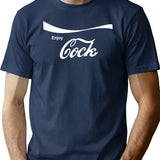 Enjoy Cock Premium Heavyweight Cotton T-Shirt - Navy